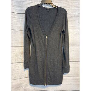 Aqua Long Sleeve Cardigan With Zipper Front Size S